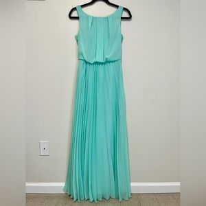 B Darlin Mint Sleeveless Mint Pleated Dress
